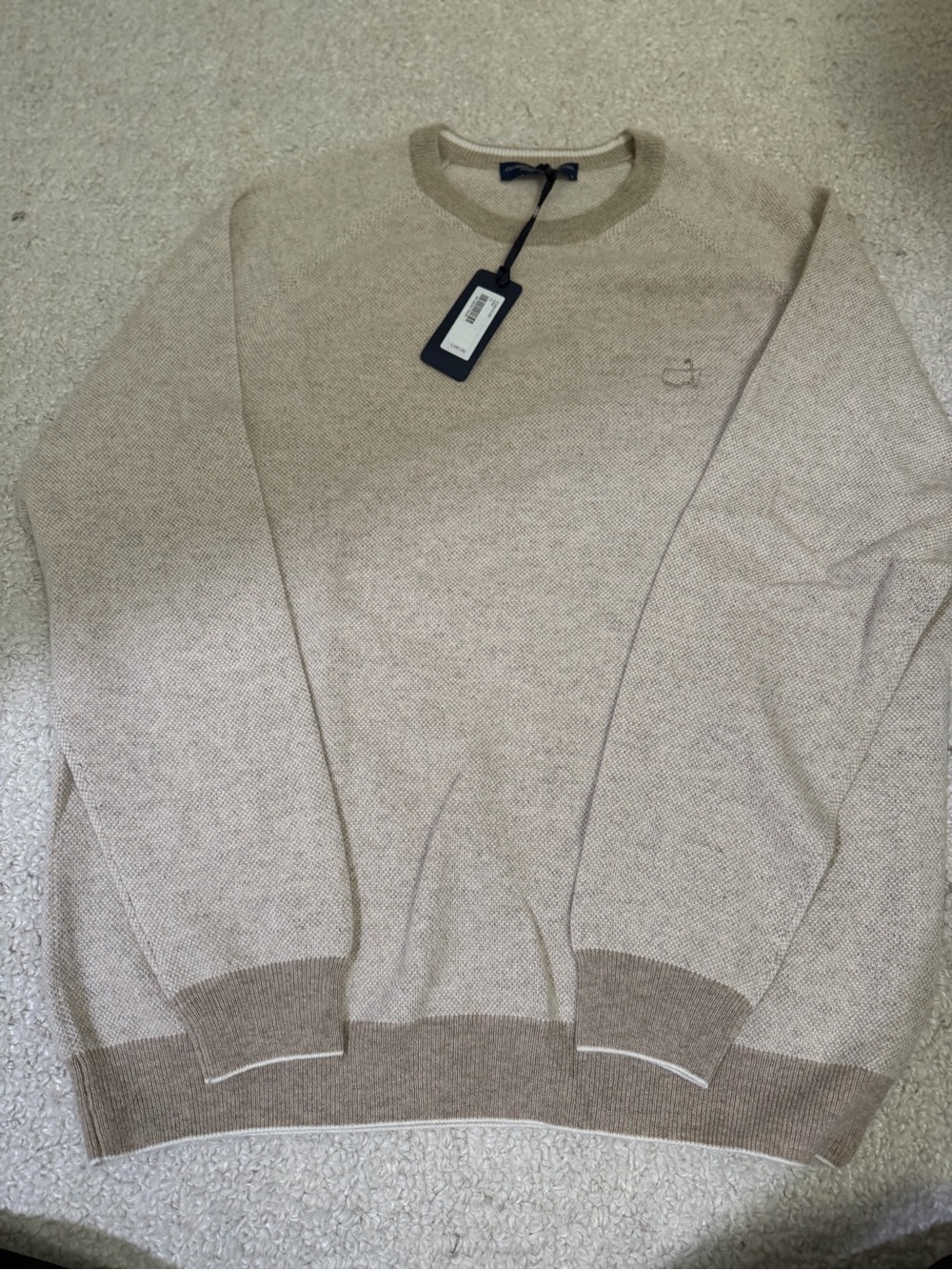 Augusta National Masters Cashmere Crewneck Sweater in Sand